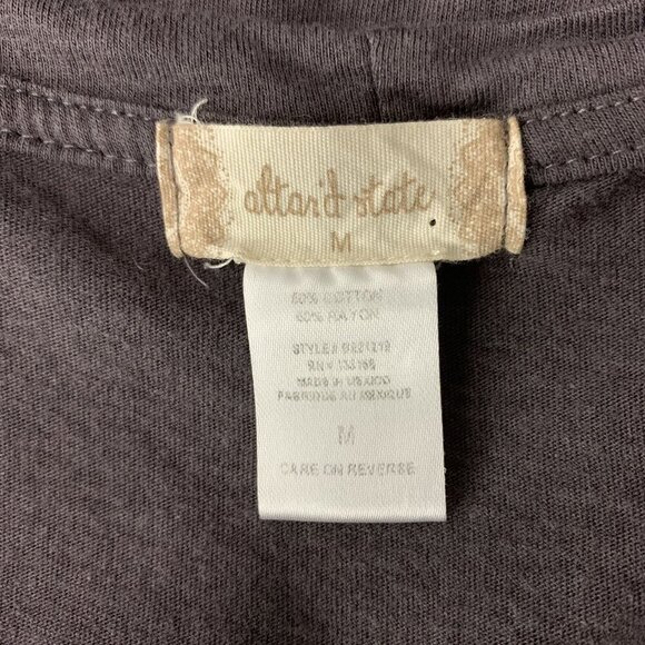 Altar’d State Medium Brown Bodysuit Short Sleeve Fitted Stretch - Picture 5 of 5